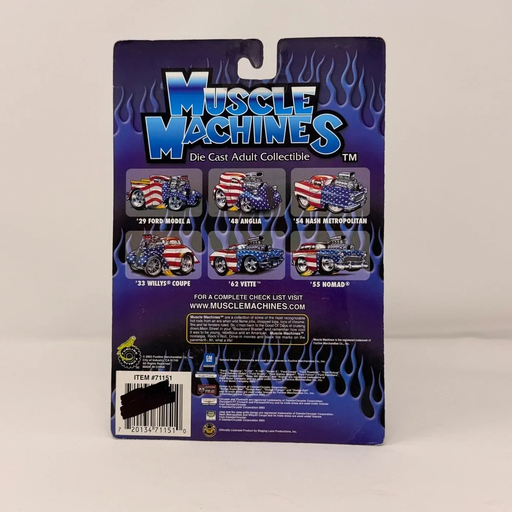 Muscle Machines '56 Olds 88 Stars & Stripes 1:64 Diecast - New MOC 03-45‎